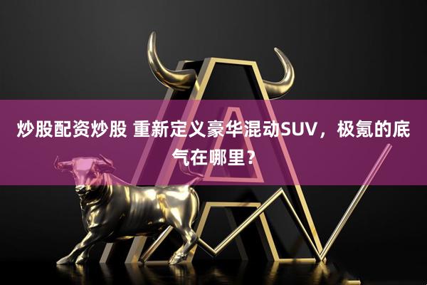 炒股配资炒股 重新定义豪华混动SUV，极氪的底气在哪里？